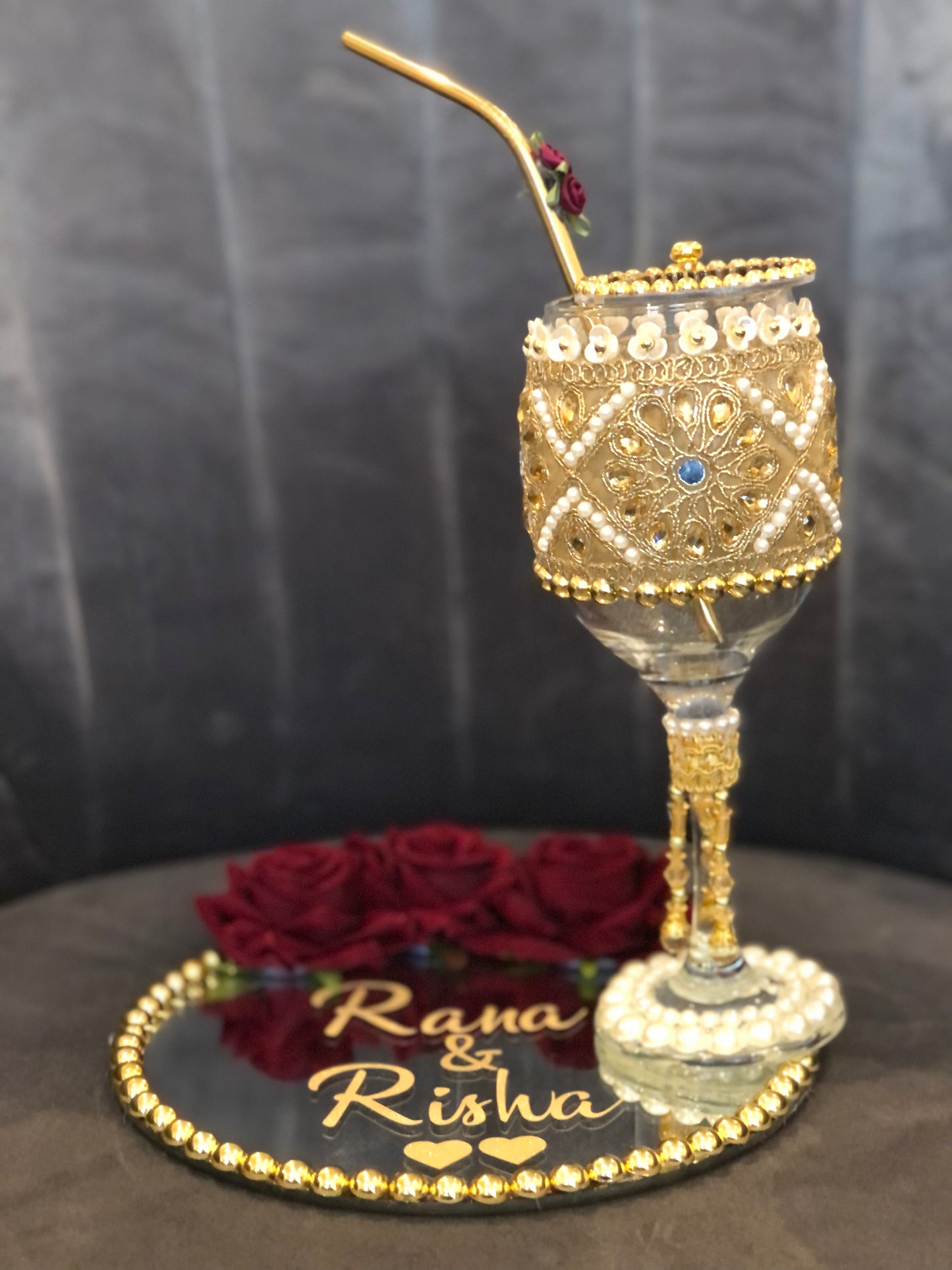 Doodh Pilai Glass Set.Wedding Glass.Nikkah Gifts. - The Nikkah Pen Store
