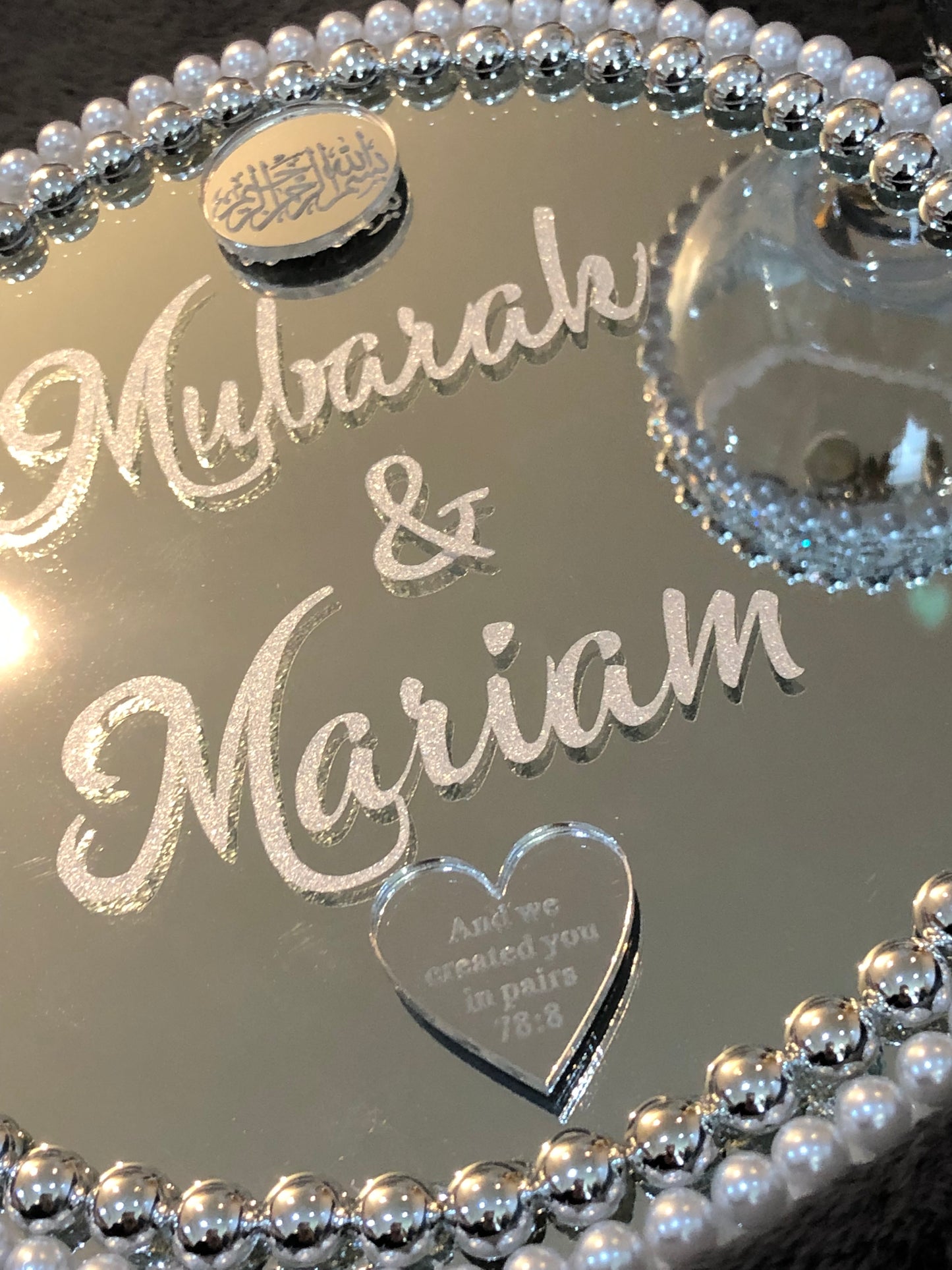 Doodh Pilai Glass.Decorative Wedding Glass. Personalised wedding Gifts. - The Nikkah Pen Store