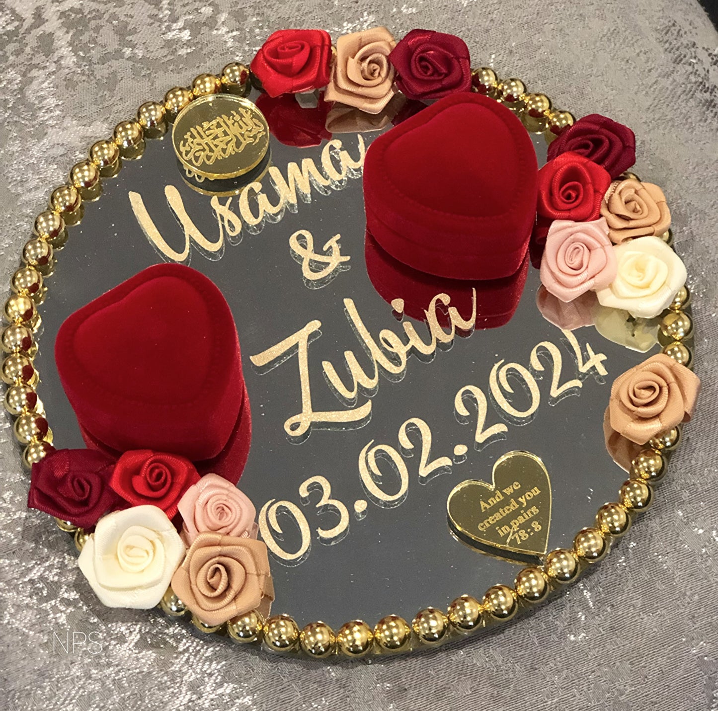 Wedding Ring Tray.Engagement Tray. - The Nikkah Pen Store