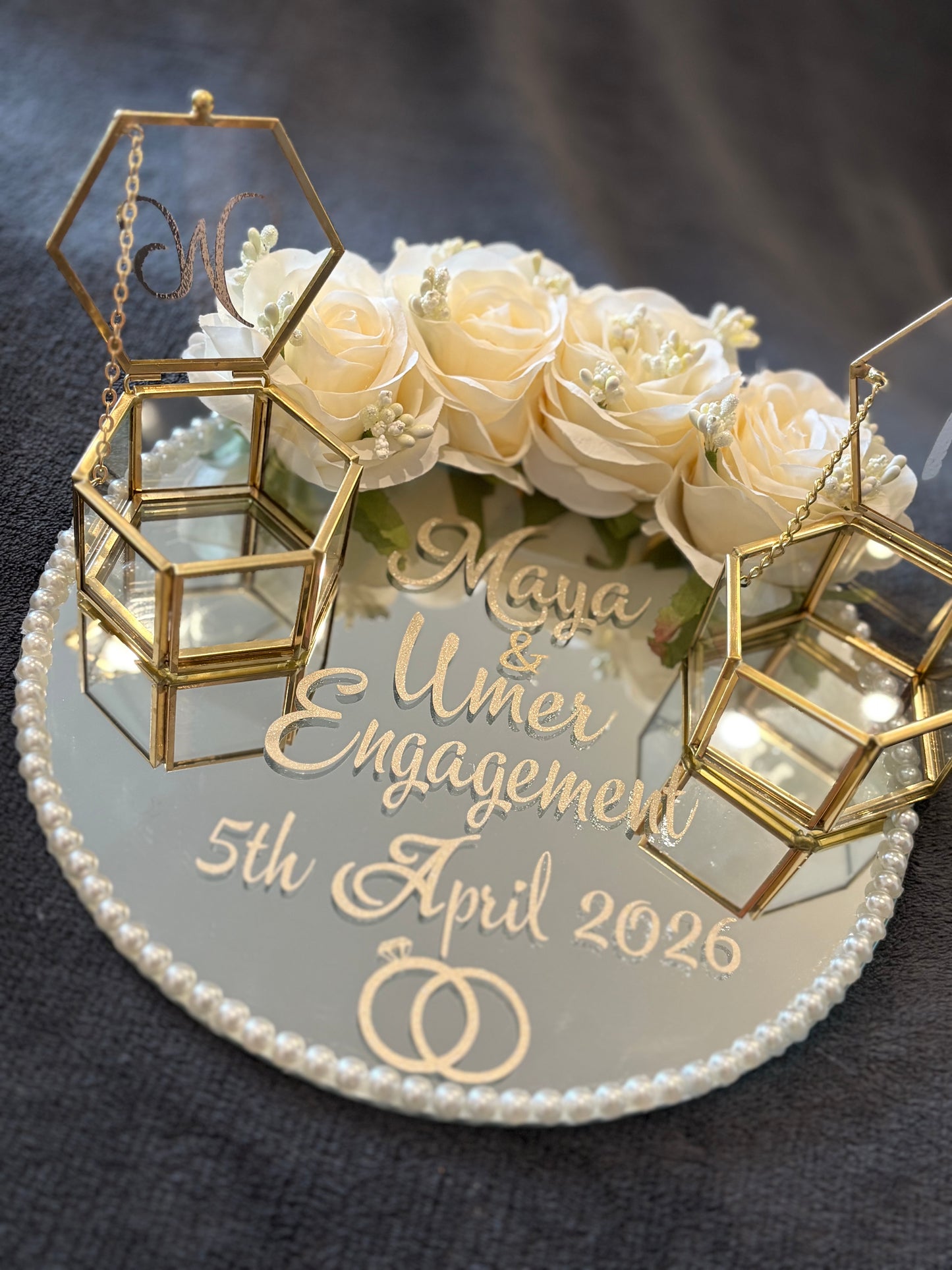 Wedding Ring Tray.Nikkah Gift.Engagement Tray. - The Nikkah Pen Store
