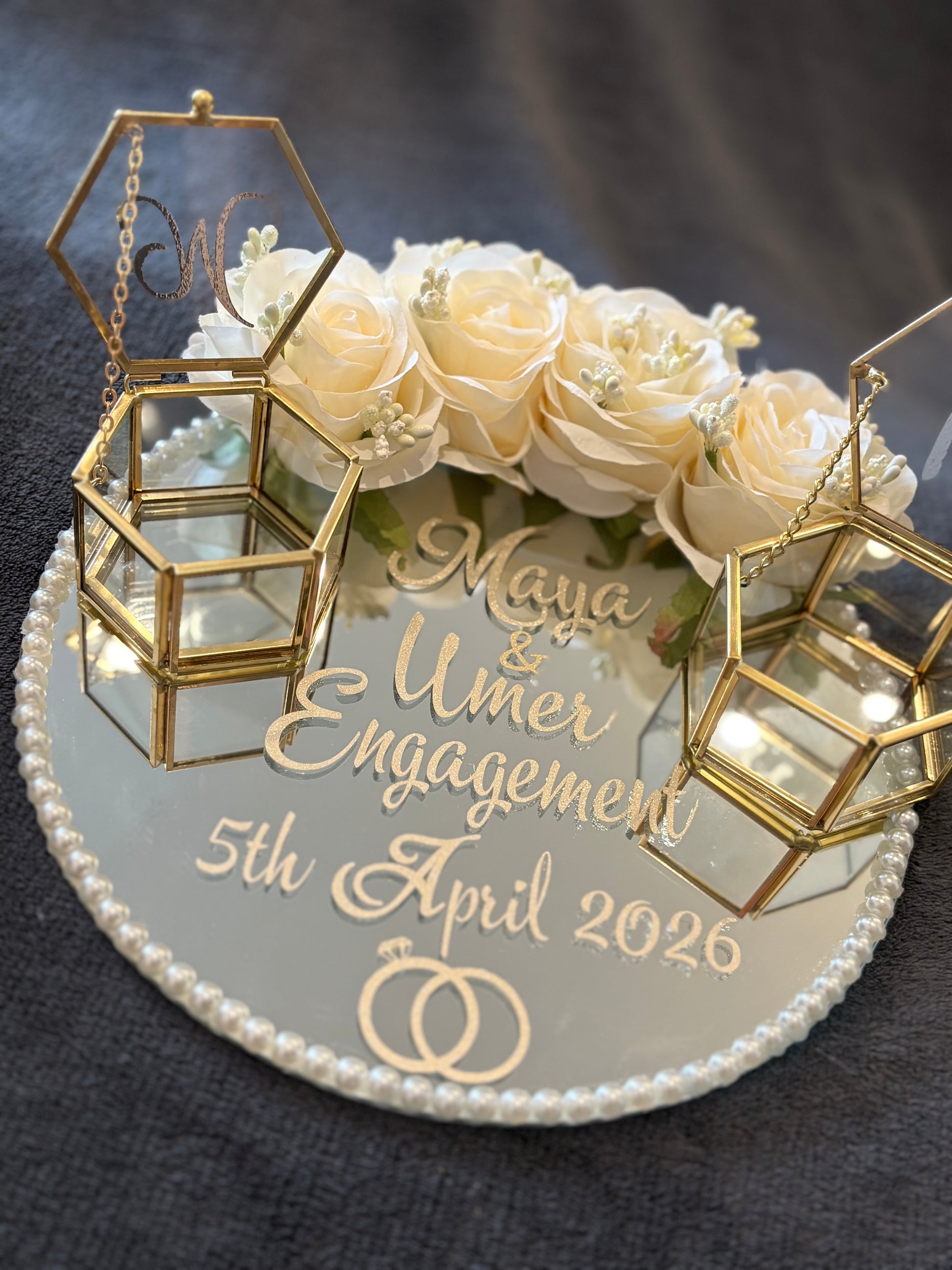 Wedding Ring Tray.Nikkah Gift.Engagement Tray. - The Nikkah Pen Store