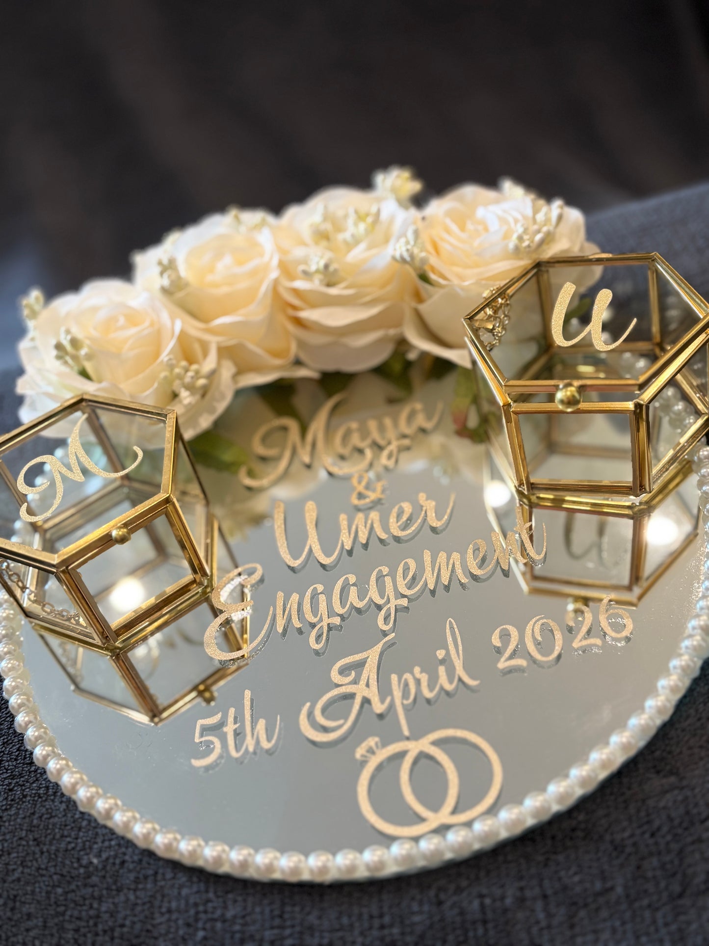 Wedding Ring Tray.Nikkah Gift.Engagement Tray. - The Nikkah Pen Store