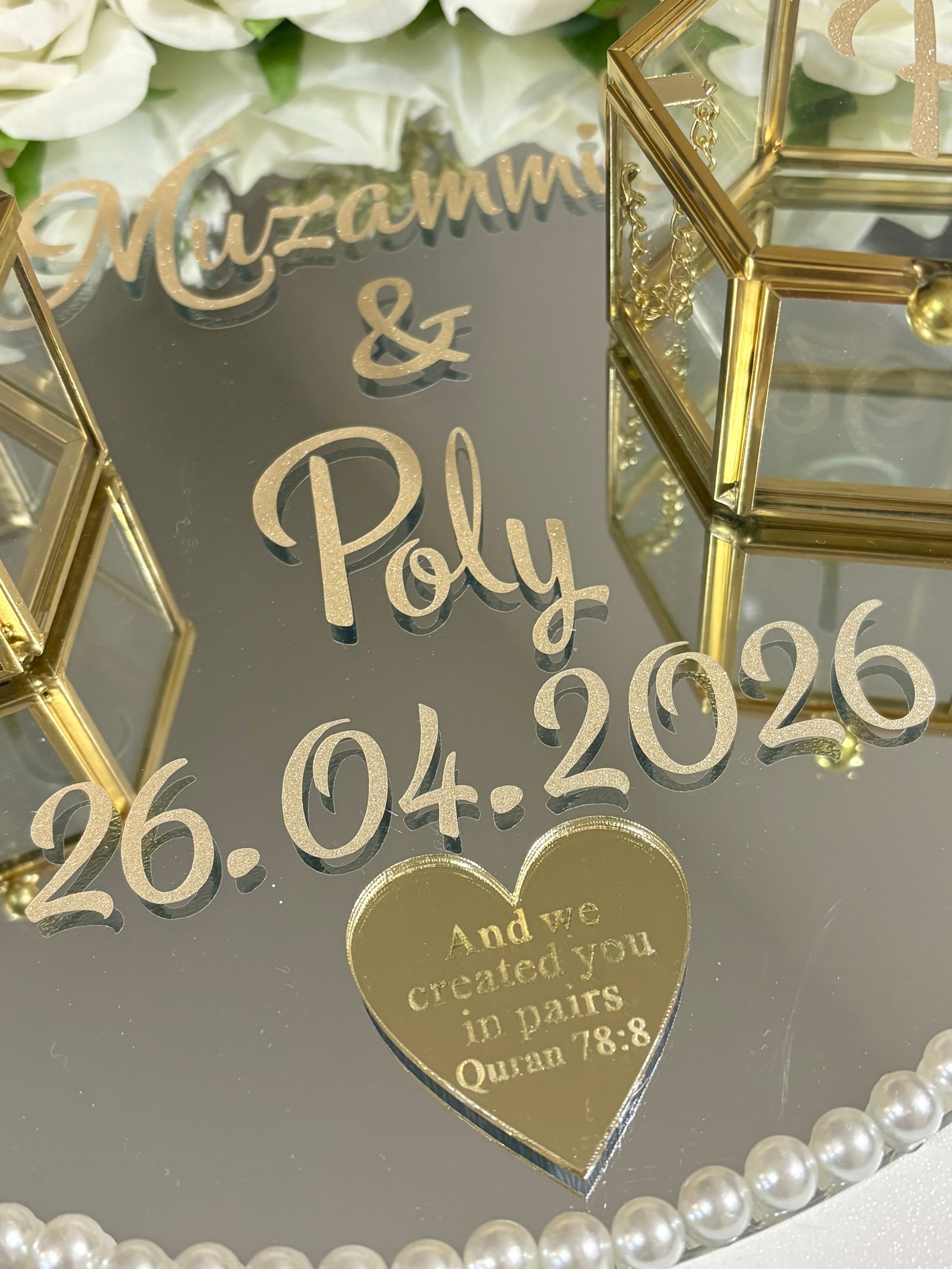 Wedding Ring Tray.Nikkah Gift.Engagement Tray. - The Nikkah Pen Store