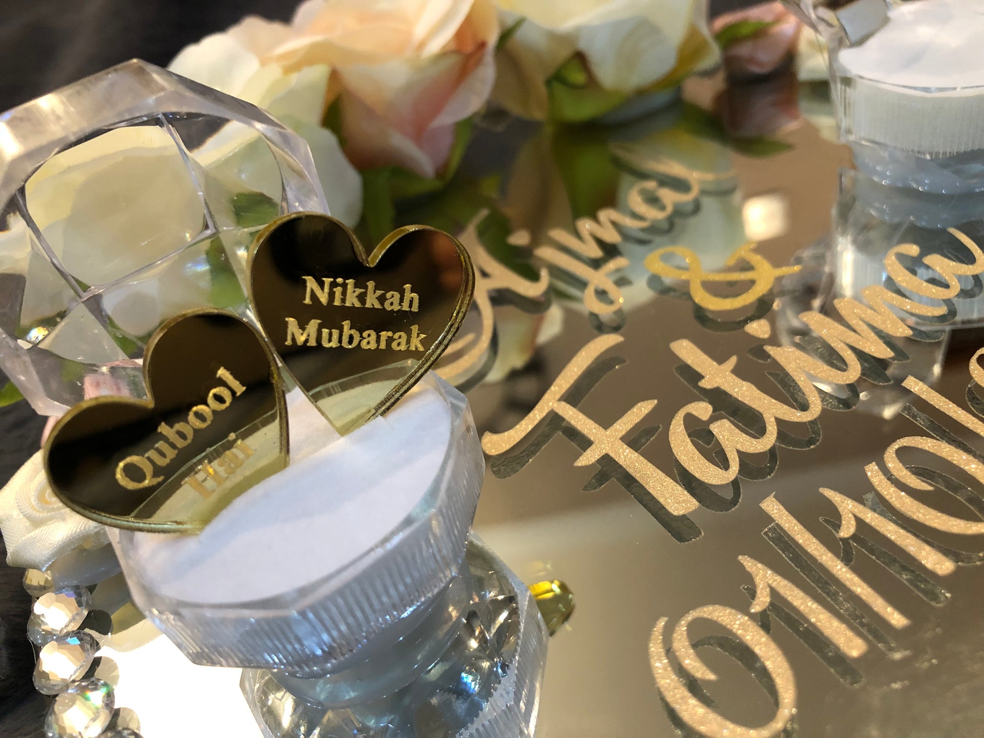 Wedding Ring Tray.Personalised.Nikkah Gift.Bride Gifts.Engagement Gift. - The Nikkah Pen Store