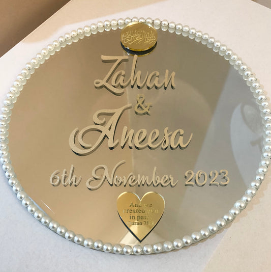 Wedding Tray.Personalised Gifts. Engagement Ring Tray. - The Nikkah Pen Store