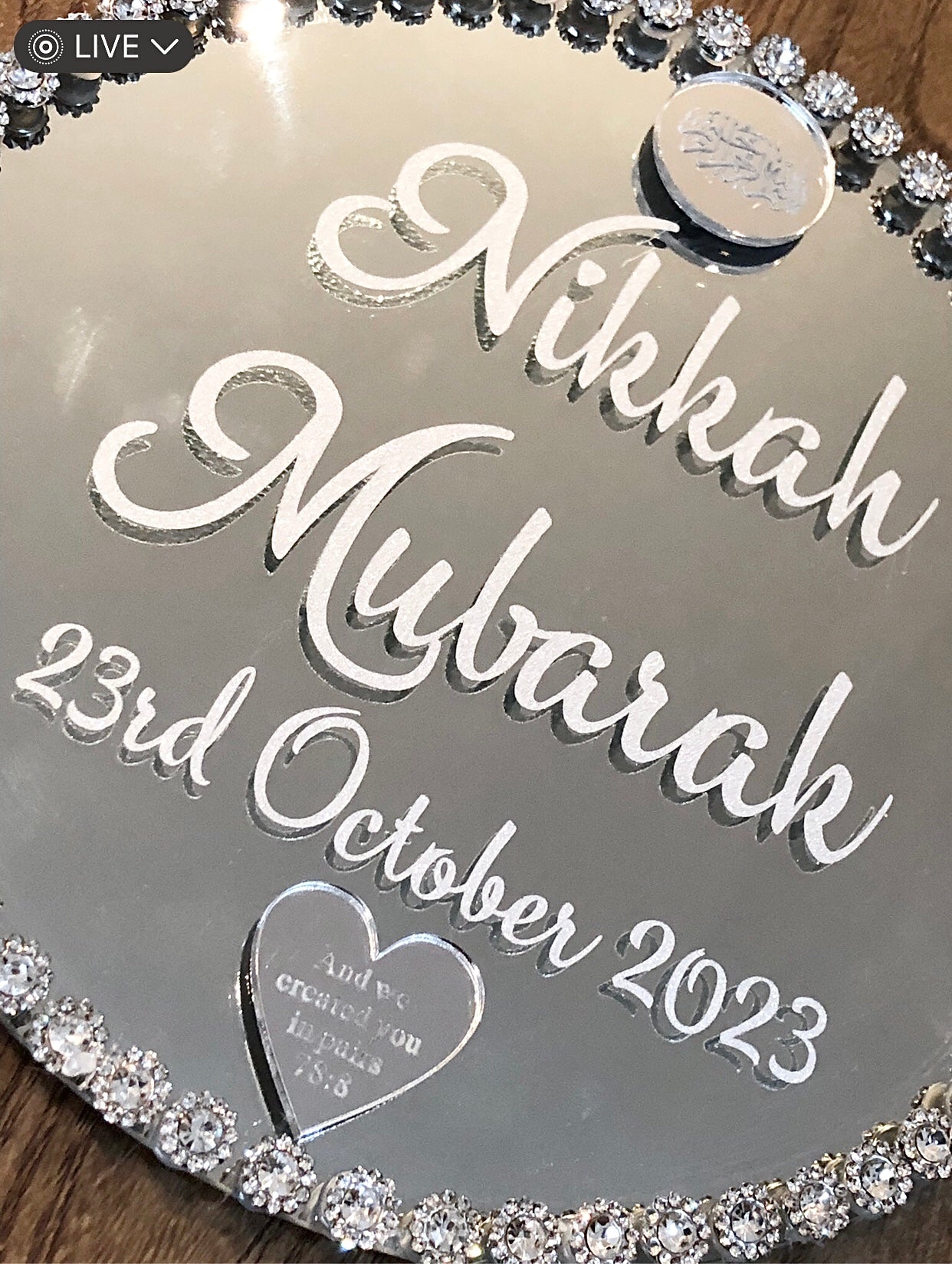 Wedding Tray.Personalised  Wedding Tray.Nikkah Gift.Engagement. - The Nikkah Pen Store