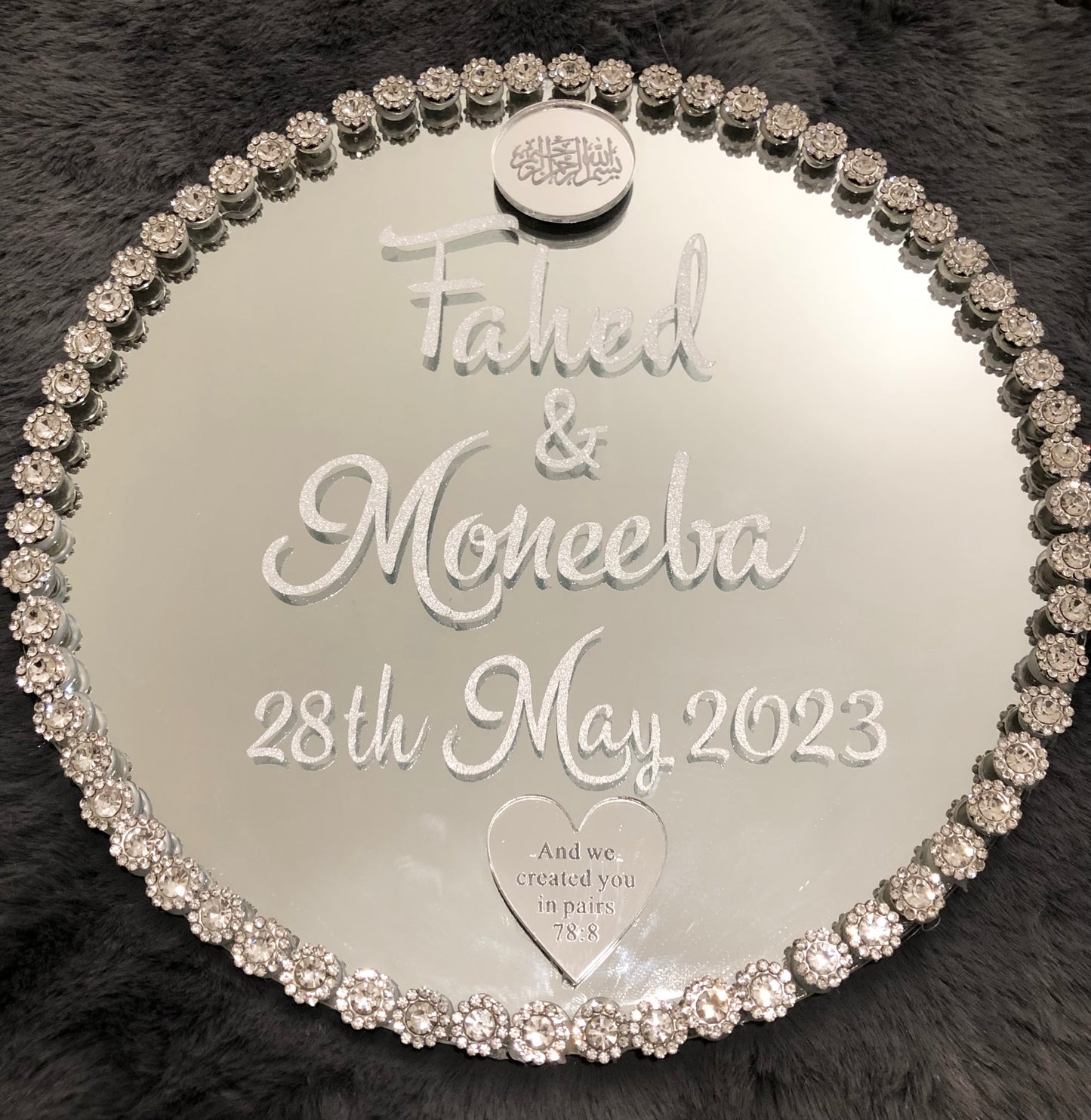 Wedding Tray.Personalised  Wedding Tray.Nikkah Gift.Engagement. - The Nikkah Pen Store