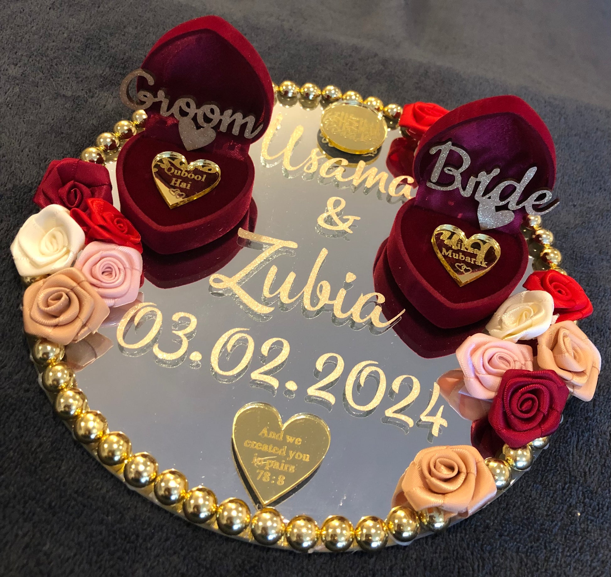 Wedding Ring Tray.Engagement Tray.