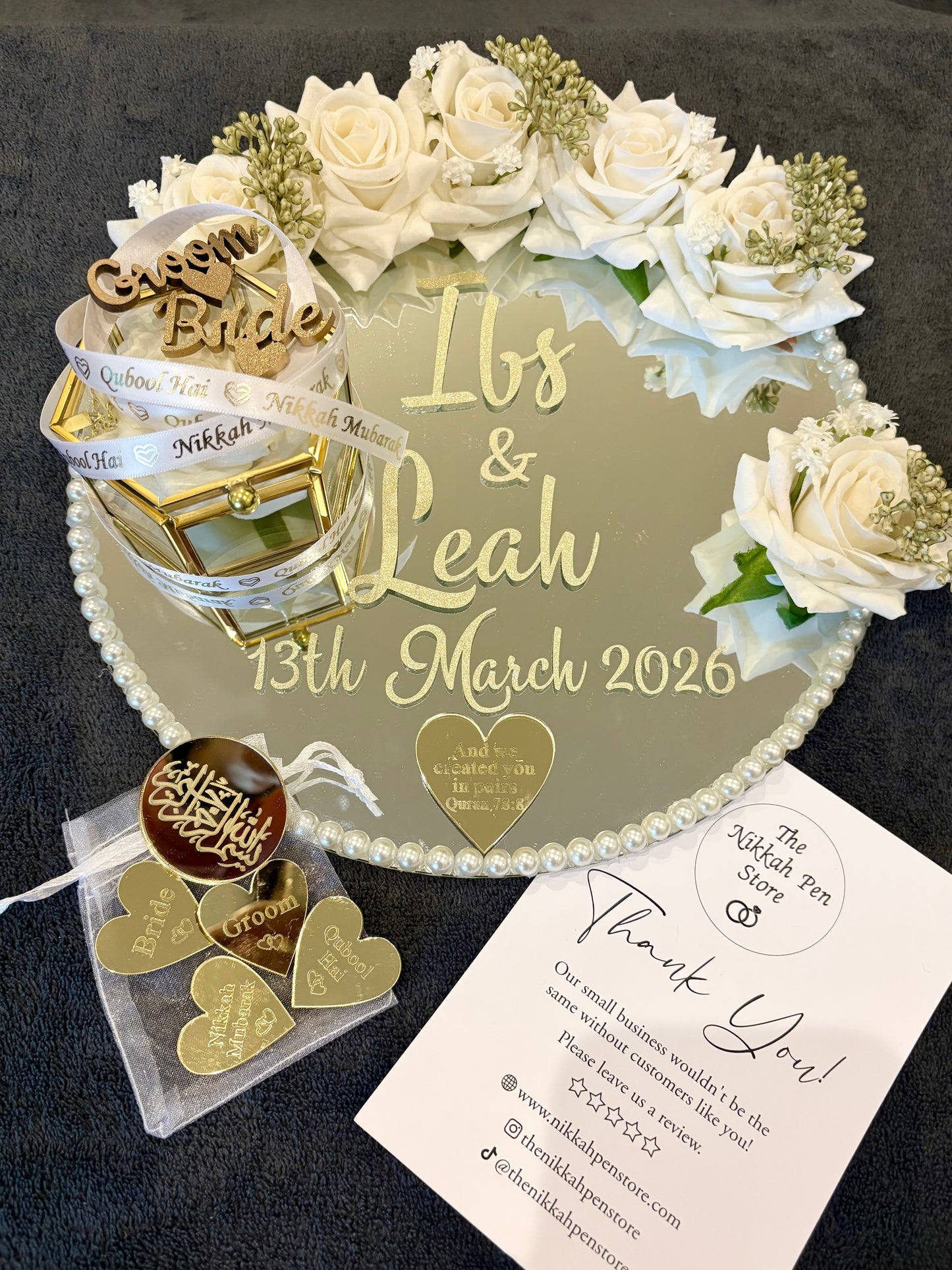 Wedding Ring Tray.Nikkah Gift. - The Nikkah Pen Store