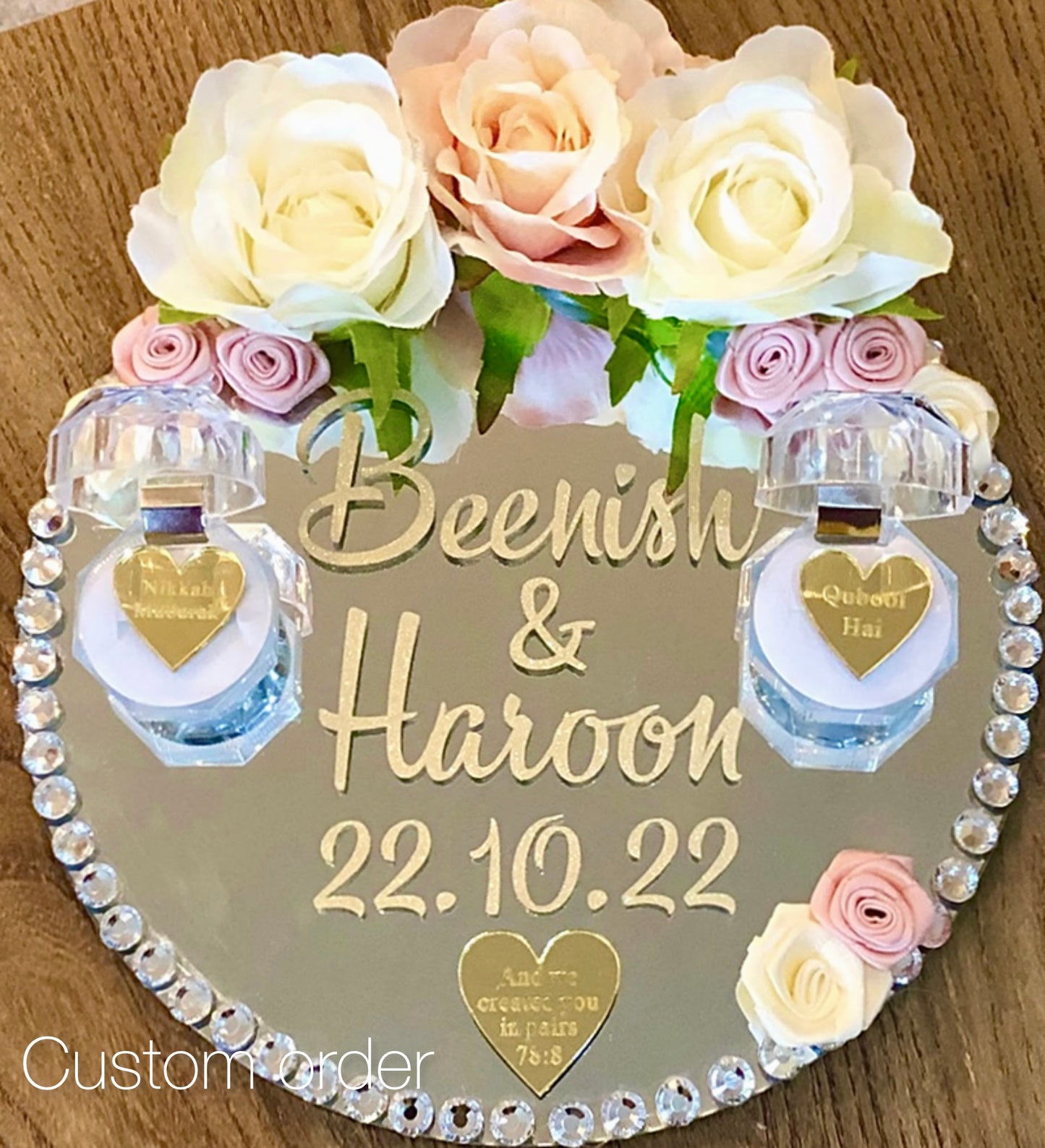 Wedding Ring Tray.Personalised.Nikkah Gift.Bride Gifts.Engagement Gift. - The Nikkah Pen Store