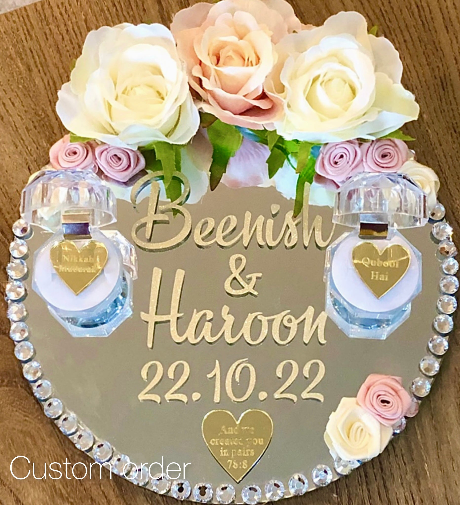 Wedding Ring Tray.Personalised.Nikkah Gift.Bride Gifts.Engagement Gift. - The Nikkah Pen Store