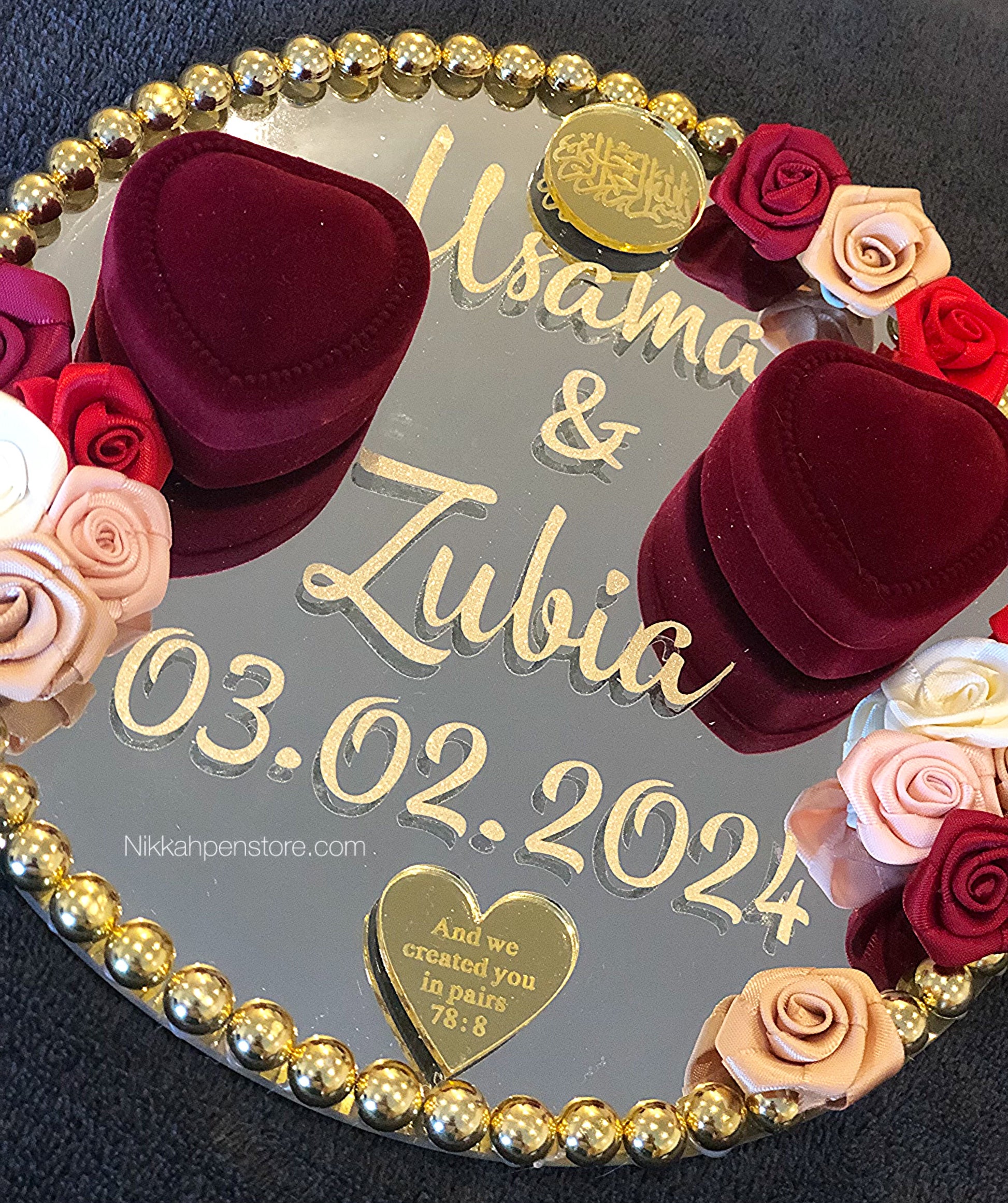 Wedding Ring Tray.Engagement Tray. - The Nikkah Pen Store