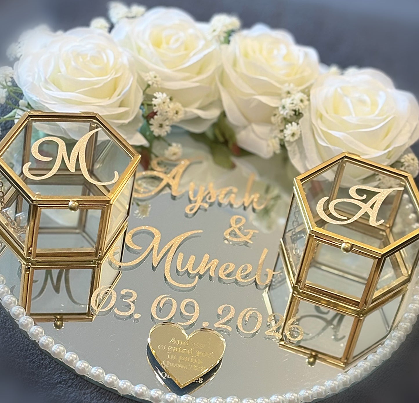 WEDDING RING TRAY.ENGAGEMENT RING TRAY. - The Nikkah Pen Store