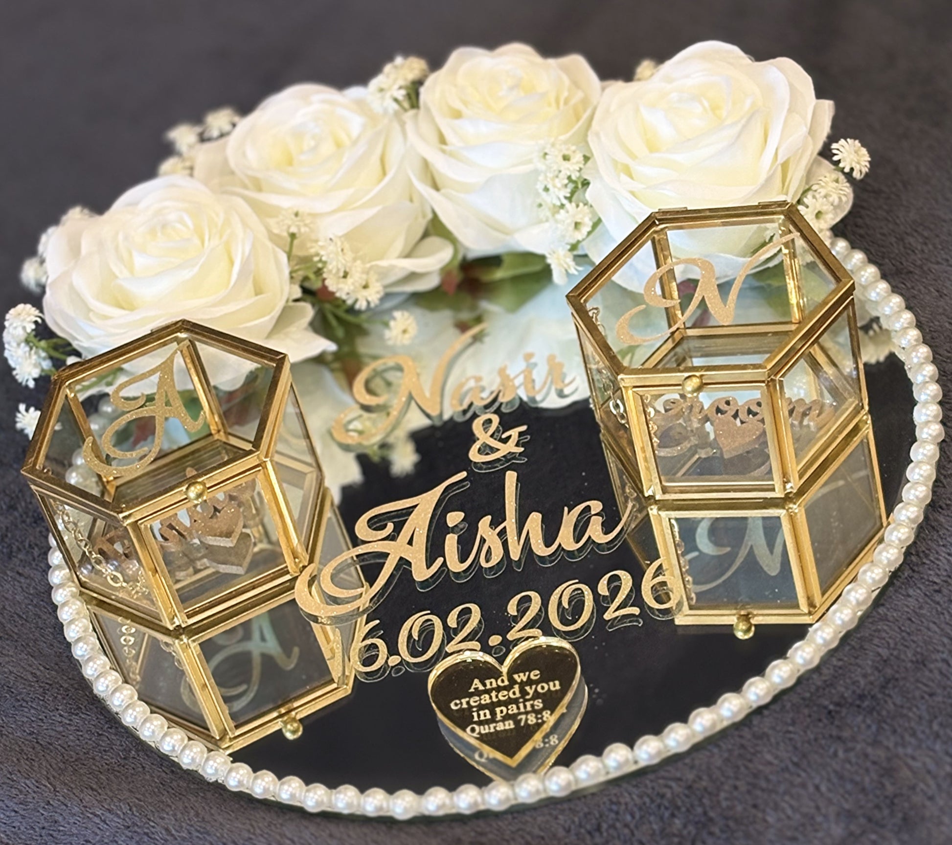 WEDDING RING TRAY.ENGAGEMENT RING TRAY. - The Nikkah Pen Store