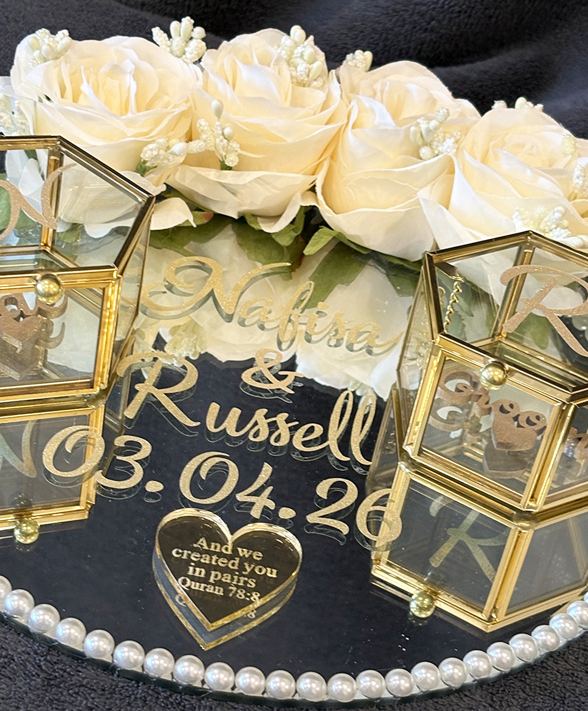 Wedding Ring Tray.Nikkah Gift.Engagement Tray. - The Nikkah Pen Store