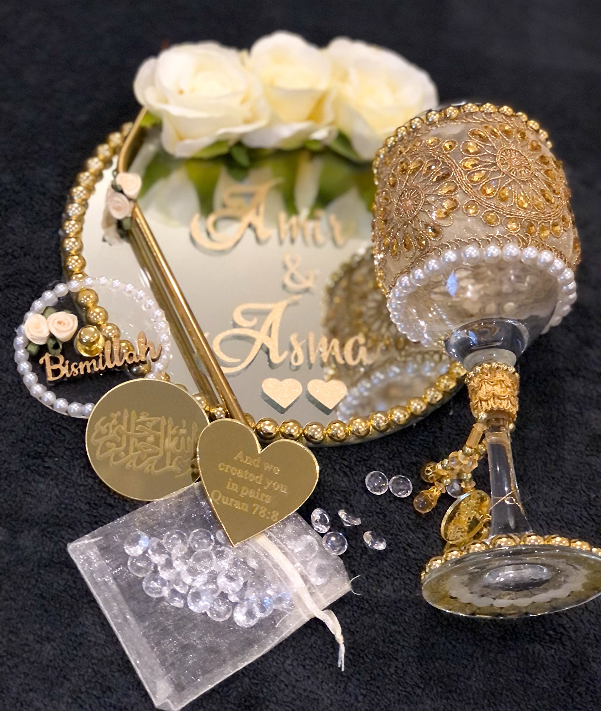 Doodh Pilai Set.Wedding Glass. - The Nikkah Pen Store