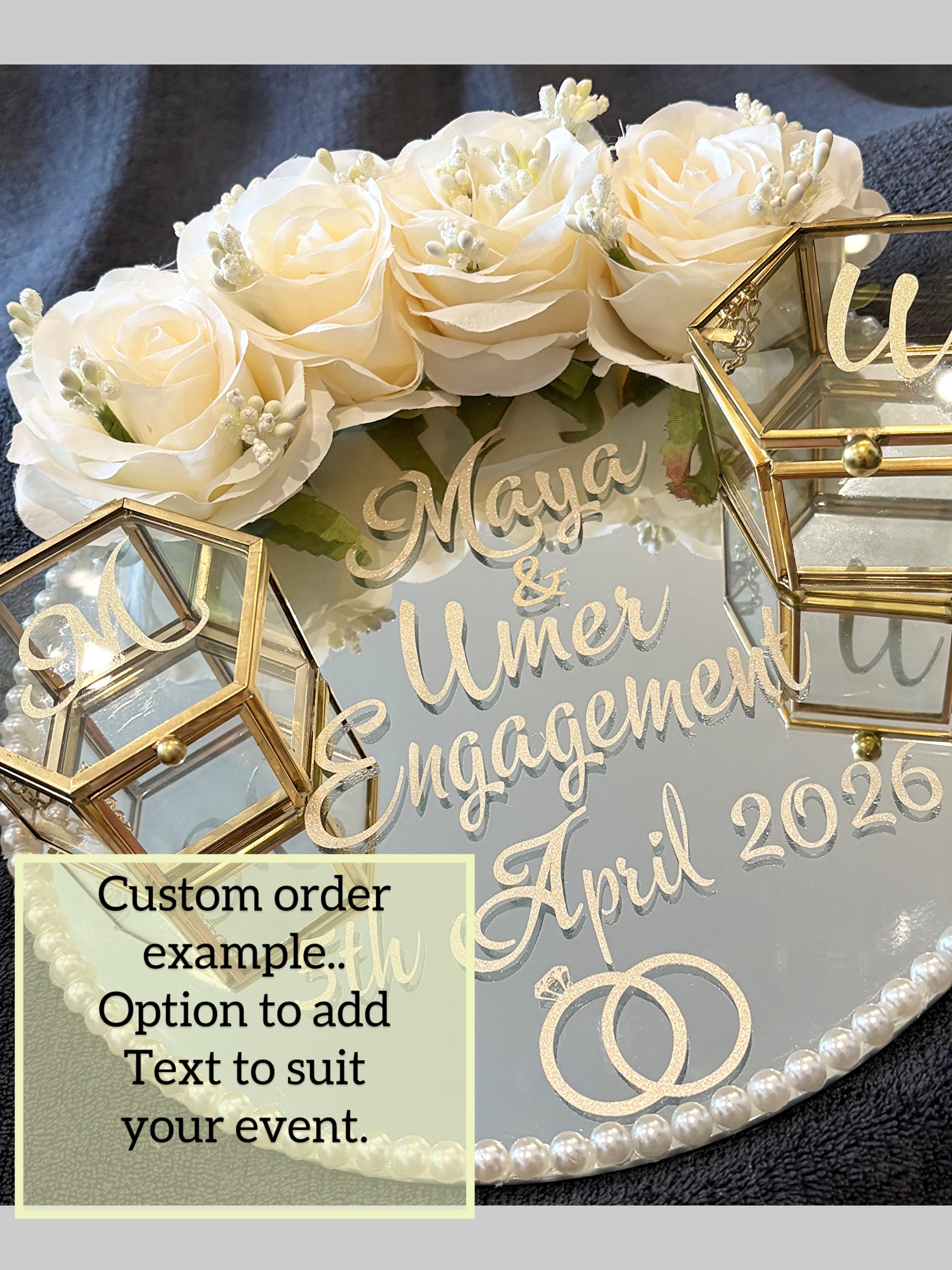 Wedding Ring Tray.Nikkah Gift.Engagement Tray. - The Nikkah Pen Store