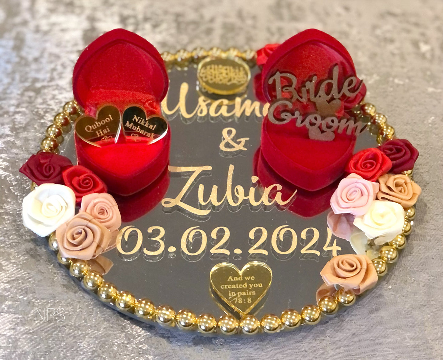 Wedding Ring Tray.Engagement Tray.