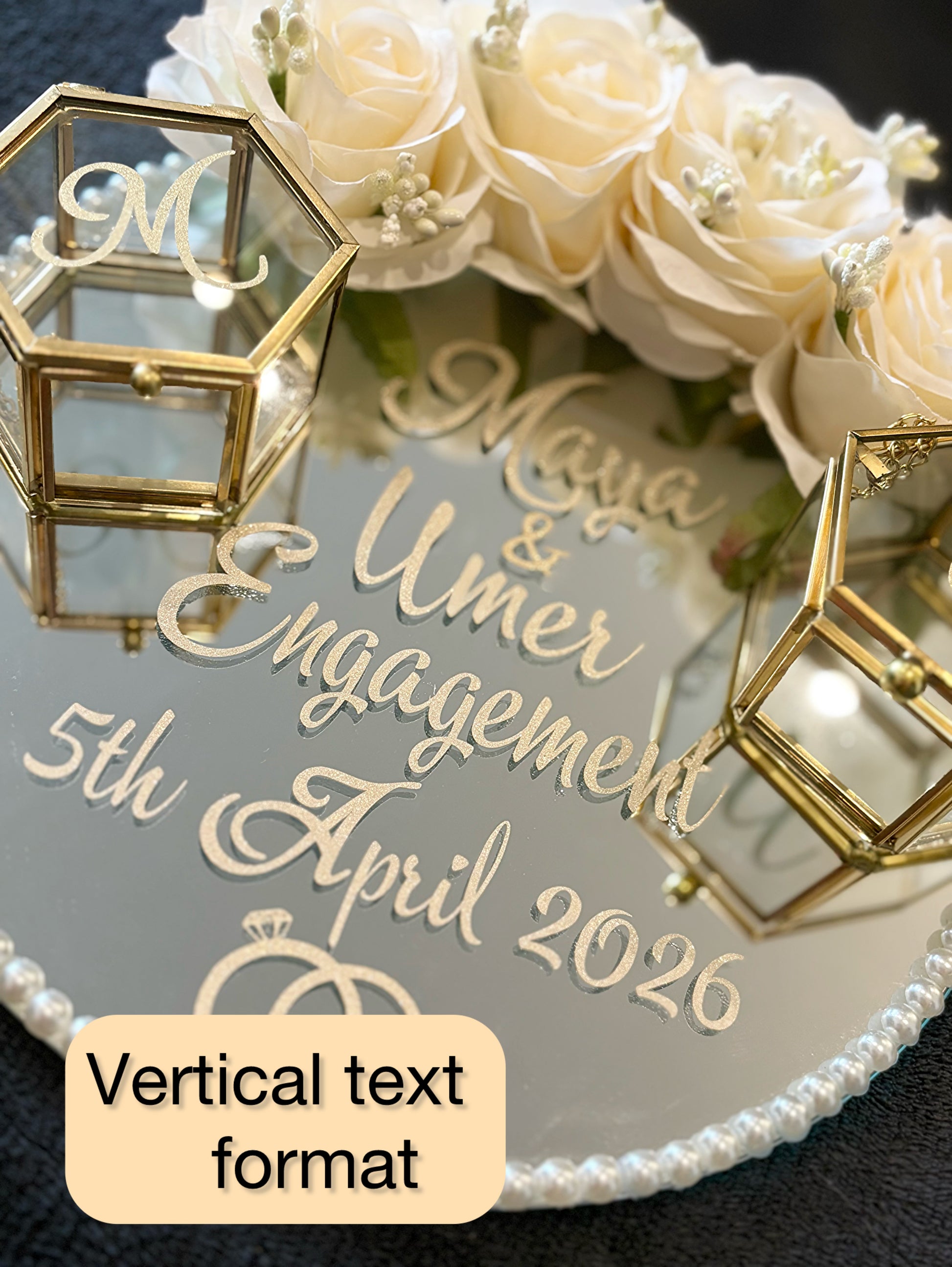 Wedding Ring Tray.Nikkah Gift.Engagement Tray. - The Nikkah Pen Store