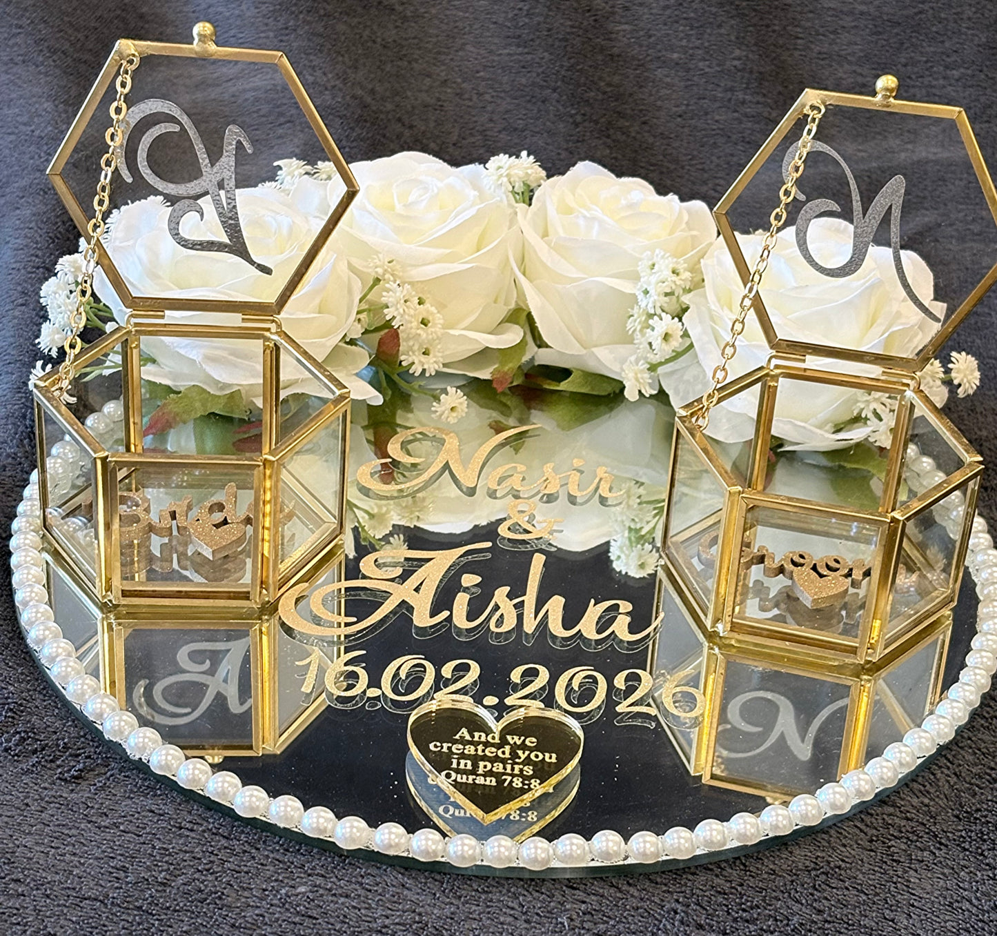 WEDDING RING TRAY.ENGAGEMENT RING TRAY. - The Nikkah Pen Store