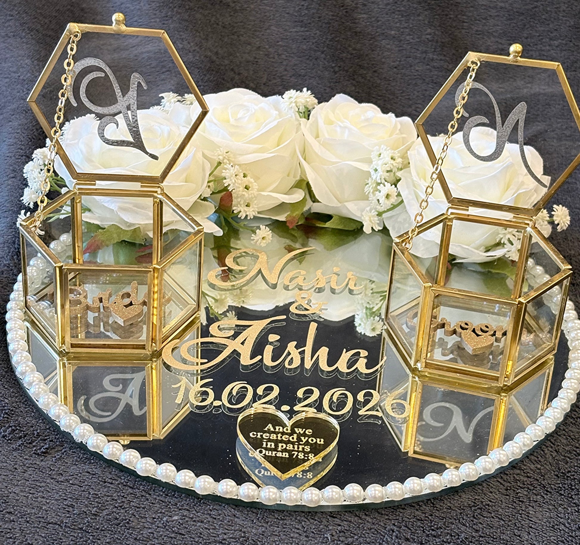 WEDDING RING TRAY.ENGAGEMENT RING TRAY. - The Nikkah Pen Store