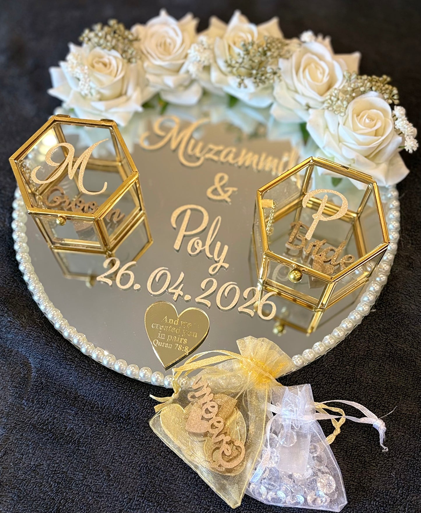 Wedding Ring Tray.Nikkah Gift. - The Nikkah Pen Store